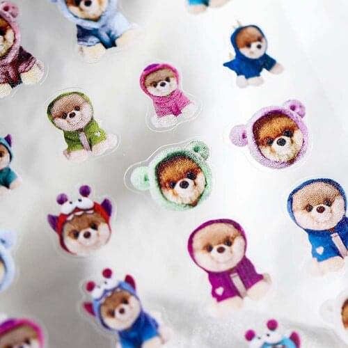 Colorful Cute Cartoon Animal Nail Art Stickers Self-Adhesive Ultra-thin Small Dog Pajamas DIY Manicure Accessories