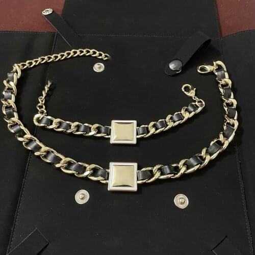 Hot Selling Fashion Luxury Brand Punk Style Gold Beautiful Necklace Bracelet Set Party Christmas Gift Jewelry Choker Necklace
