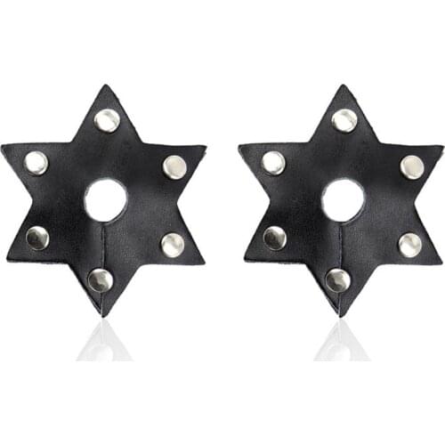 Star Nipple Cover leather clamps Women Pasties hollow out Stickers Invisible Intimates Bra Accessories Un-bra Breast lover game