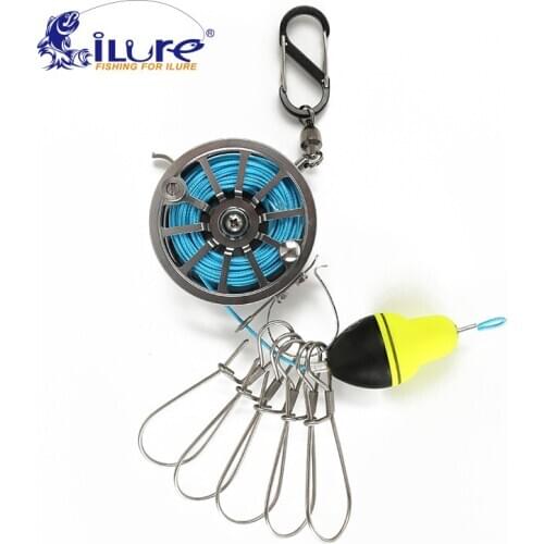 2017 New iLure Fishing Lock Buckle With Reel Stainless Steel Live Fish Locks Belt Fishing Tackle Stringer Floats fishing reel