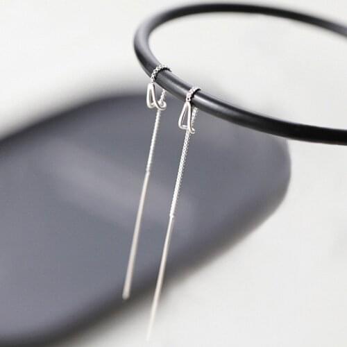 2021 New Long Tassel Chain Drop Sticker Bar Dangle Drop Earrings For Women Temperament Earrings Fashion Jewelry Wedding Gift