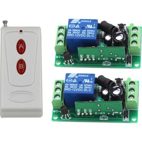 New DC9V 12V Water Pump Control Remote Control Switch System Far Distance Long Range Transmitter Use in Farm or Hill 2Receiver