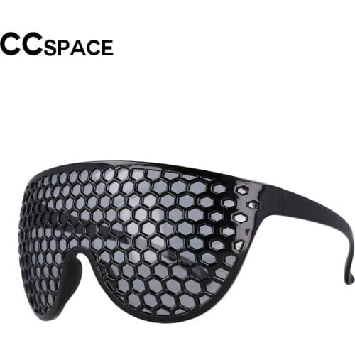 53141 Oversized Honeycomb Hollow Sunglasses, Modern Party Men Women Fashion Anti-Ultraviolet Retro Glasses Goggles