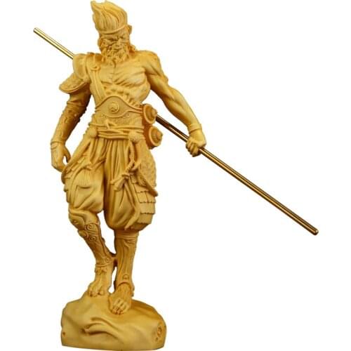 Fire Monkey Wang Muren Statue Sun Wukong Chinese Mythology Character Gift Doll Carving Statuette Home Decoration