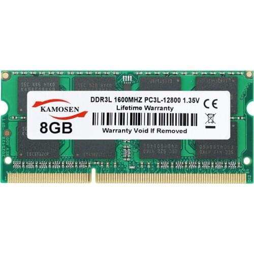 KAMOSEN DDR3L RAM 4GB 8GB 1600MHz brand new low voltage 1.35V PC3-12800 Notebook memory SODIMM 204-pin non-ECC 1.35V