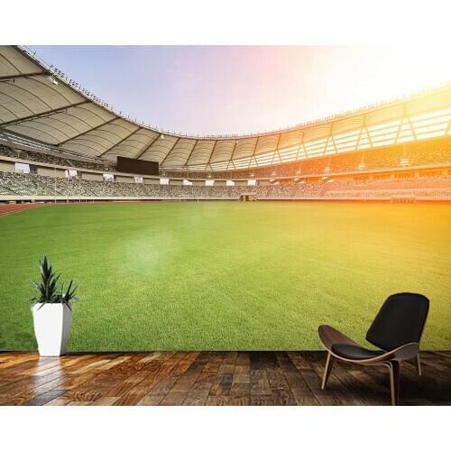 Papel de parede Stadium football field 3d wallpaper,living room tv wall childrens bedroom wall papers home decor bar mural