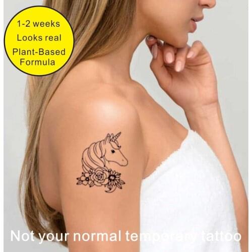 CWP GZX078 Unicorn Semi Permanent Fake Tattoo for your body