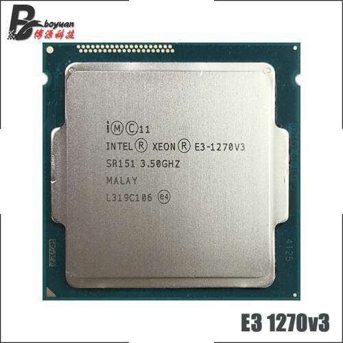 Intel Xeon E3-1270 v3 E3 1270 v3 E3 1270v3 3.5 GHz Quad-Core Eight-Thread CPU Processor L2=1M L3=8M 80W LGA 1150