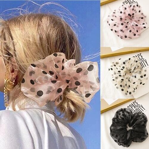 Ruoshui Big Yarn Dot Hair Tie Woman Scrunchies Fashion Women Hair Accessories Girls Ponytail Holders Hair Rope Headwear Hairband