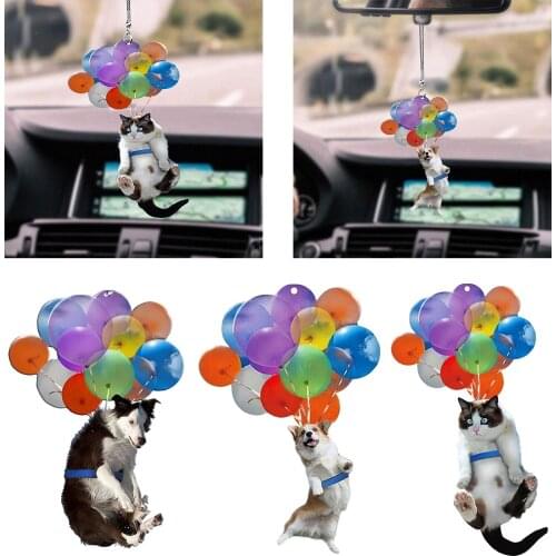 Cute Car Hanging Ornament Pendant with Colorful Balloons Window Ornament