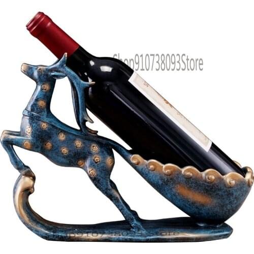 Sika Deer Wine Rack Creative Wine Cabinet Ornaments Deer Crafts Living Room Wine Cabinet Ornaments American Household Goods