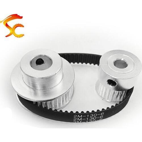 130-GT2-6mm Timing Belt Pulley GT2 36 teeth 20 tooth Reduction printer accessories belt width 6mm,Bore5&5mm