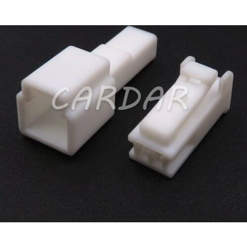 1 Set 2 Pin 1.2 Seires White Automobile Wiring Plastic Male Plug Female Socket Unsealed Connector With Terminal