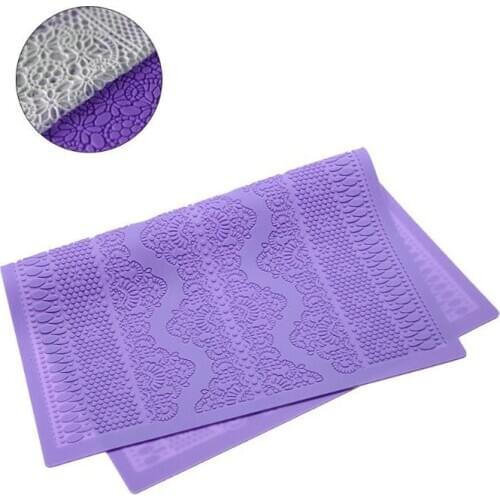 1PC New Lace Silicone Mat Chocolate Mold Fondant Cake Mold DIY Baking Decorating Tools Kitchen Bakeware Cake Tools LB 468