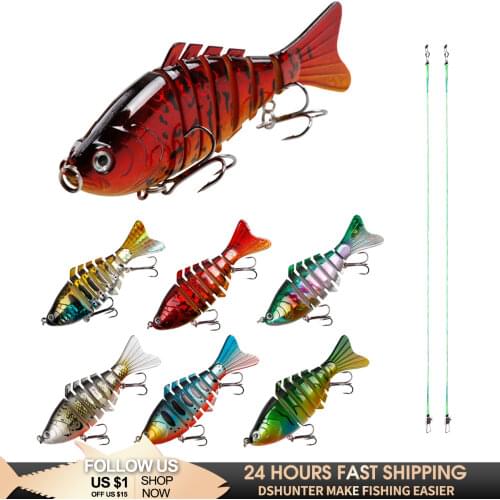 1Pcs Sinking Wobblers Fishing Lures Jointed Crankbait Swimbait 7 Segment Hard Artificial Bait For Fishing Tackle Lure