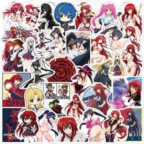 100PCS Japanese Animation High School DxD Stationery Waterproof Pvc Sticker Skateboard Suitcase Guitar Luggage Kid Sticker Gifts