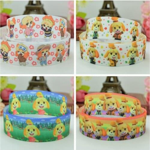 10 Yards 22mm 7/8" Animal cute ribbon cartoon Printed grosgrain ribbon hair bow Headwear DIY hair accessories retail B0929