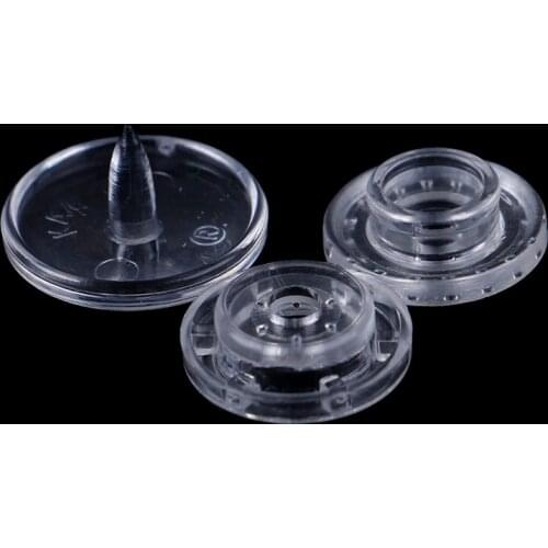 50 Sets Clear KAM Resin Snap Buttons Plastic Snaps Fasteners Press Studs Size T5 Caps