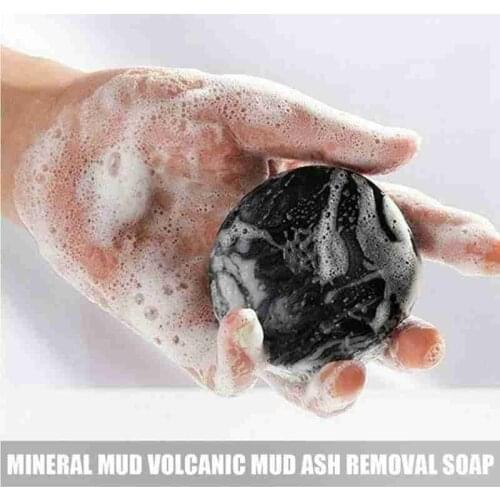 60g Volcanic Mud Handmade Soap Coffee Slimming Soap Anti Bacterial Skin Whitening Deep Cleansing Tightening Skin Handmade Soap
