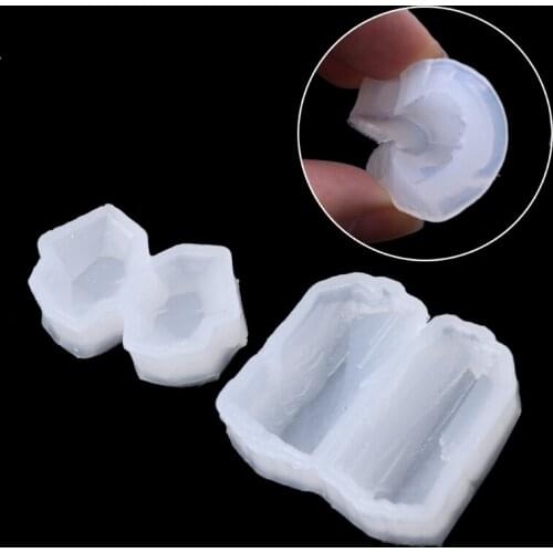 Irregular Multi-faceted Crystal Stone Silicone DIY Earring Mold Jewelry Making W0YA