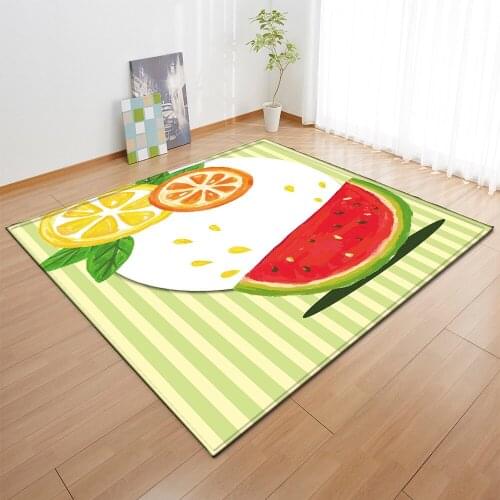 Fresh fruit 3D printing large carpet childrens room home decorative rugs kid living room dining room bedroom non-slip floor mat