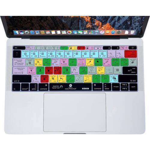 XSKN for Adobe Photoshop Keyboard Cover Skin PS CC Film for Apple Final Cut New Macbook 13" A1708 (Shallow Keys, No Touch Bar)