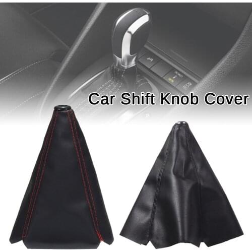 Car Shift Knob Cover Universal Stitch PU Leather Shifter Auto Shift Boot Cover Shift Head Dust Cover Car Interior Decoration