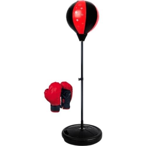 Kids Boxing Bag with Gloves Freestanding Adjustable Punch Bag+ Hand Pump for Kid Ages 3 - 14 Years Old