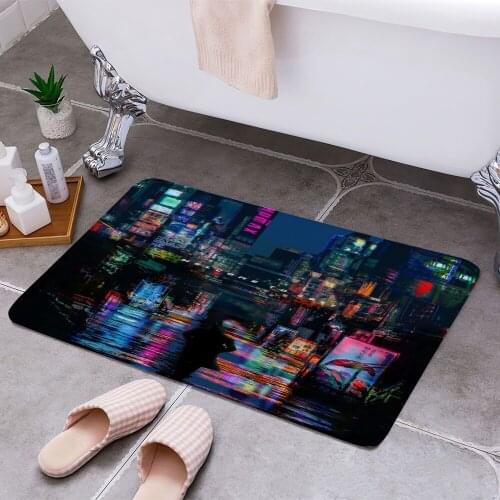 Welcome to 2077 3D Print Doormats Rectangle Non-Slip DoorMat Bedroom Kitchen Entrance Print Door rugs Dropshipping