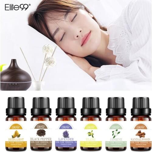 Elite99 10ml Lavender Tea Tree Pure Essential Oil Aromatherapy For Sleeping Humidifier Diffuser Patchouli Rose Massage Aroma Oil