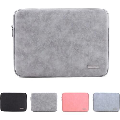 Soft PU Leather Sleeve 13.3 15 Waterproof Pouch Laptop Bag For Macbook Air 13 Pro Retina 14 15.6 inch Asus Notebooks Case Cover