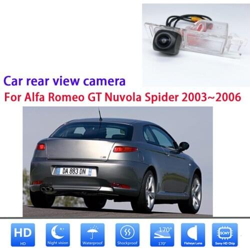 Fisheye lens Starlight Night Vision Car Rear View Camera For Alfa Romeo GT Nuvola Spider 2003 2004 2005 2006 CCD Full HD