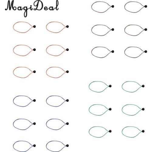 MagiDeal Hot 6Pcs 24cm 4mm Heavy Duty Elastic Ball Bungee Cord Tarp Tent Awning Fixing Tie Down Canopy Strap for Caving Climbing