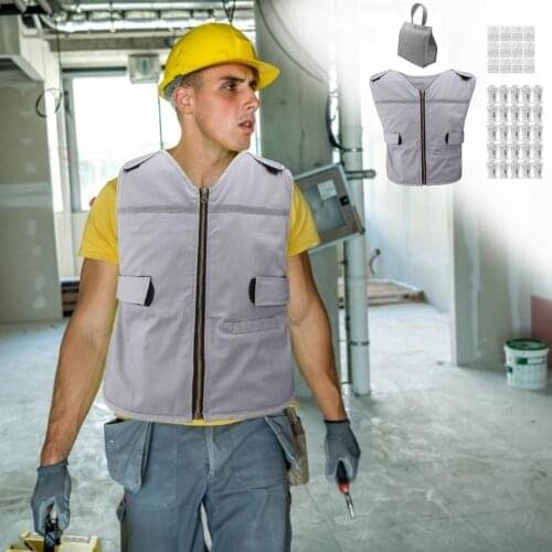 Men Summer Air Conditioning Clothing Cooling Vest Cooling Sport Man Vest Outdoor Cooling Summer Vest With 25 Ice Packs