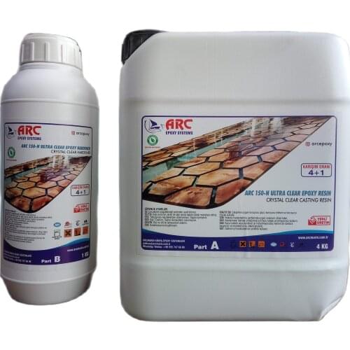 5kg ARC 150-N Ultra Clear Epoxy Resin and Hardener And B Set Kit Crystal Casting Table Wooden Jewelry Making Transparent Resinin