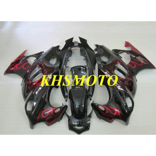 Fairings set for GSX600F GSX750F 03 04 05 06 GSX600 750F GSXF600 Katana 2003 2004 2005 2006 Red flames Fairing kit YD13
