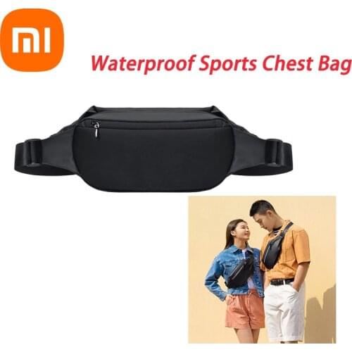 NEW Original Xiaomi mijia Multifunctional Waterproof Sports And Leisure Chest Bag Simple Outdoor Sport 2.25L Waist Bag Black