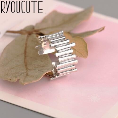 New Cute Funny Silver Color Irregular Line Chains Finger Ring For Women Girls Gifts