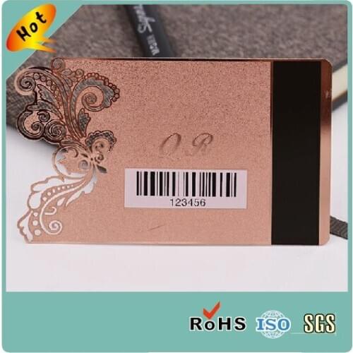 OEM China metal card with barcode card