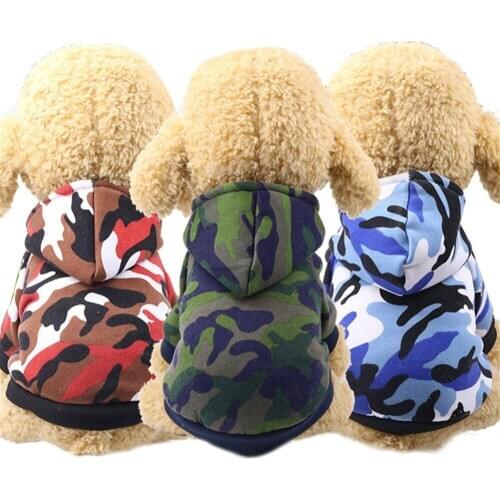 Pet Camouflage Costume Small Dogs Chihuahua French Bulldog Warm Clothes Cute Puppy Solid Hoodies Ubranka Dla Psa Pet Clothes