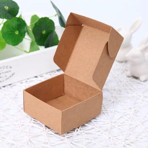 30Pcs/lot2020 Natural Kraft paper gift packaging box,small craft box folding kraft paper,brown handmade soap paper cardboard box