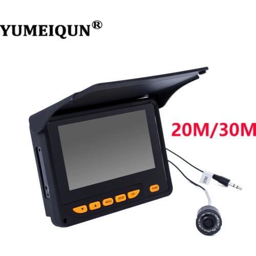 YUMEIQUN 20M/30M Underwater Camera Fish Finder 4.3 Inch HD 1000TVL Video Camera For Fishing With Sun Visor Winter Ice Fishing