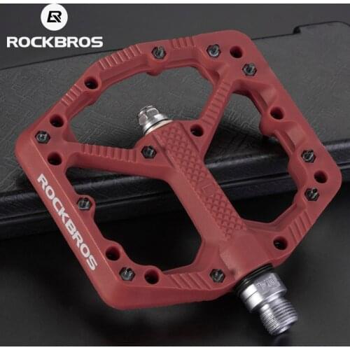 ROCKBROS Non-slip MTB Road Bike Pedals BMX Nylon Ultralight Waterproof Dustproof Bicycle Pedal Platform Cycling Accessories