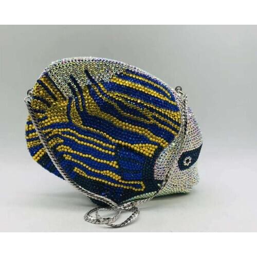 Luxury Colorful Crystal Diamond Evening Bag Women Shoulder Day Clutches Lady Fashion Glitter Handbags Bridal Shoulder Bags Chain