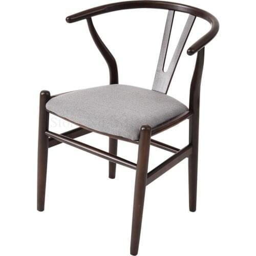Solid Wood Dining Chair Creative Study Solid Wood Stool Backrest Lounge Chair Y Chair Cafe Table And Chairs Home Chair