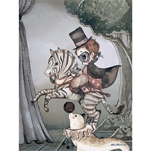 Rabbit Boy And Girls Cartoon Angel Printed Fabric 11CT Cross-Stitch DIY Embroidery Kit DMC Threads Painting Craft Stamped