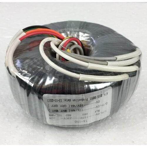Toroidal transformer 120W 15V×2 (4A 4 wire) 115-230V toroidal power transformer with shielded wire output