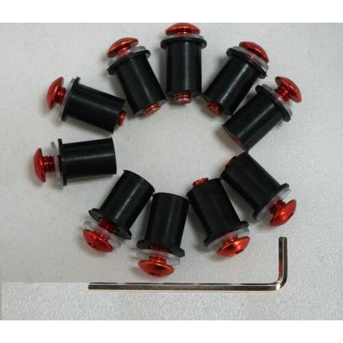 Red M5 Windscreen Screws Windshield screw bolt Kit Universally suits for SUZUKI for Yamaha for Kawasaki for Honda