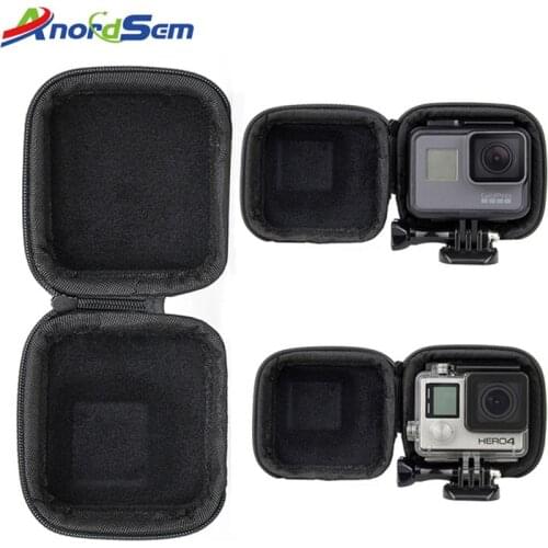 Anordsem Accessories for GoPro Mini EVA Protective Storage Case Bag Box Mount for Go Pro Hero9 8 7 6 5 4 3+ Black Sliver