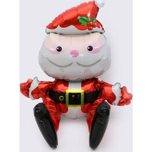 1Pc Lovely Santa Christmas Balloon Foil Confetti Ballon Wedding Decoration Happy Birthday Inflate Ball Toy Party Gift Supplies